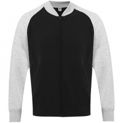 Plain Lightweight baseball sweatshirt jacket Fruit Of  The Loom 240 GSM