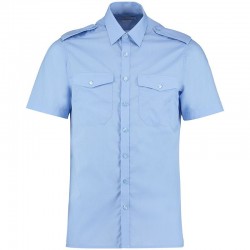Plain Pilot Shirt Short Sleeve Kustom Kit 105 GSM
