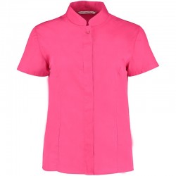 Plain Collar Shirt Short Sleeve Mandarin Kustom Kit 115 GSM