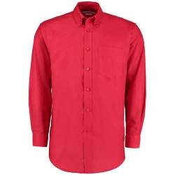 Plain Oxford Shirt Long Sleeve Workwear Kustom Kit 135 GSM