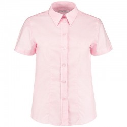 Plain Oxford Shirt Ladies Short Sleeve Kustom Kit 135 GSM