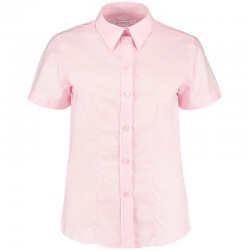 Plain Oxford Shirt Ladies Short Sleeve Kustom Kit 135 GSM