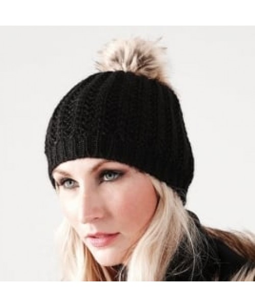 Pom Beanie Faux Fur Beechfield Headwear 