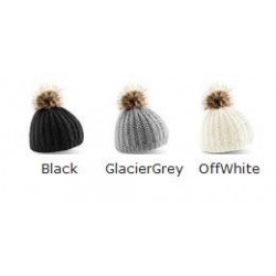 Pom Beanie Faux Fur Beechfield Headwear 