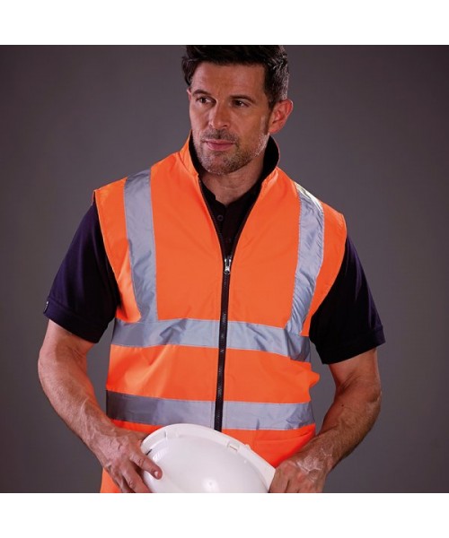 Plain bodywarmer Hi vis reversible Yoko 180 GSM