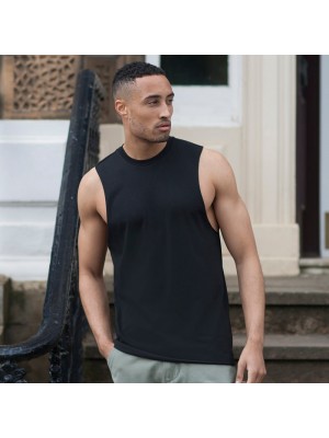 Plain armhole vest High neck Skinnifit Men 140 GSM