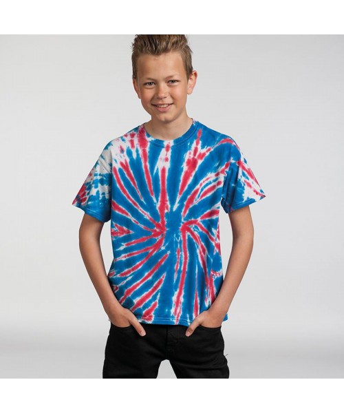 Plain shirt Kids rainbow Tie-Dye 5.3oz