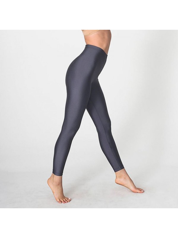 American Apparel Shiny Nylon Tricot Leggings, Cobalt, X-Small 