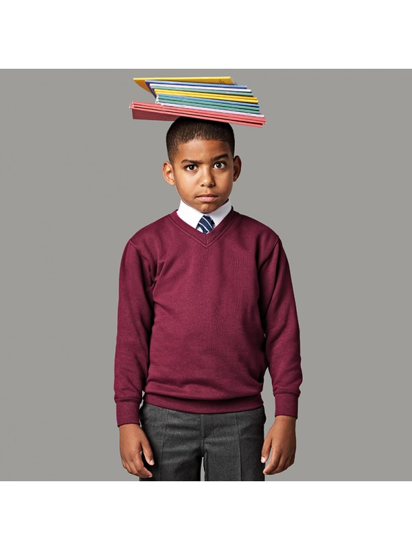 russell v neck sweatshirt