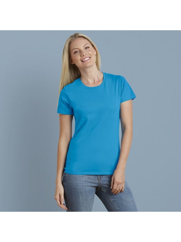 Gildan Women/'s premium t-shirt Work Wear Causal Top S-2XL GD009 11-Colour