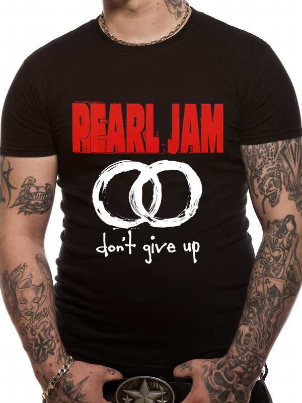 ven Canberra Overflod PEARL JAM T SHIRT Official Merchandise PEARL JAM - NEVER GIVE UP (UNISEX)  Black t-shirt