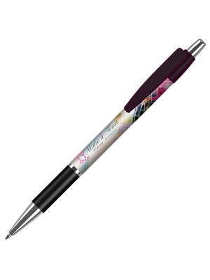 Plastic Pen Fusion Elite Grip Solid Pen Retractable Penswith ink colour Black