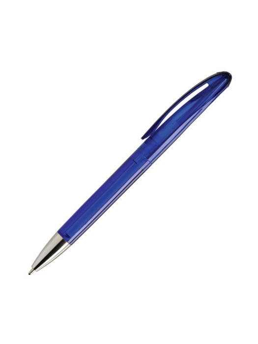 Plastic Pen Calico Transparent Retractable Penswith ink colour Blue