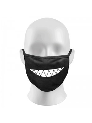 Evil Smile Print Funny Face Masks Protection Against Droplets & Dust