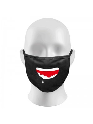 Watery Mouth Print Funny Face Masks Protection Against Droplets & Dust