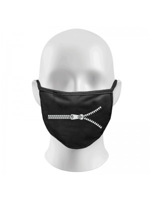 Zip Print Funny Face Masks Protection Against Droplets & Dust