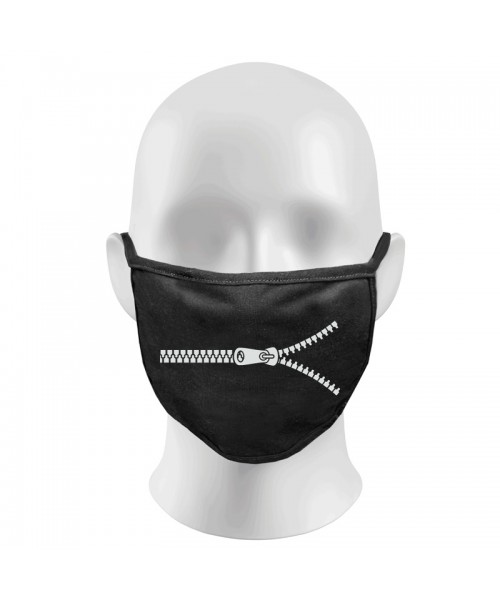 Zip Print Funny Face Masks Protection Against Droplets & Dust