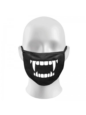 Creepy Vampire teeth Print Funny Face Masks Protection Against Droplets & Dust