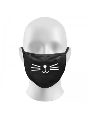 CAT FACE Print Funny Face Masks Protection Against Droplets & Dust