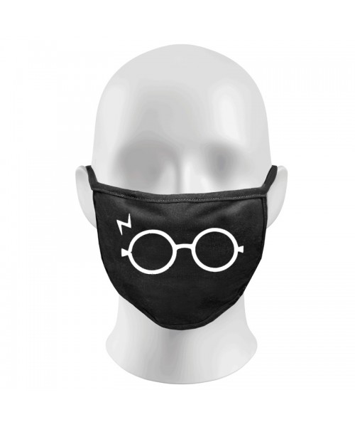 Glasses Print Funny Face Masks Protection Against Droplets & Dust