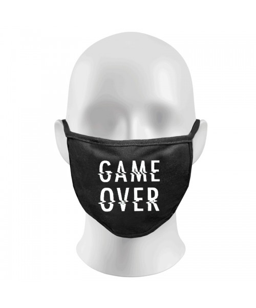 GAME OVER Print Funny Face Masks Protection Against Droplets & Dust