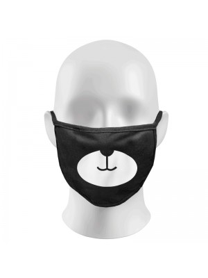 Bear Print Funny Face Masks Protection Against Droplets & Dust