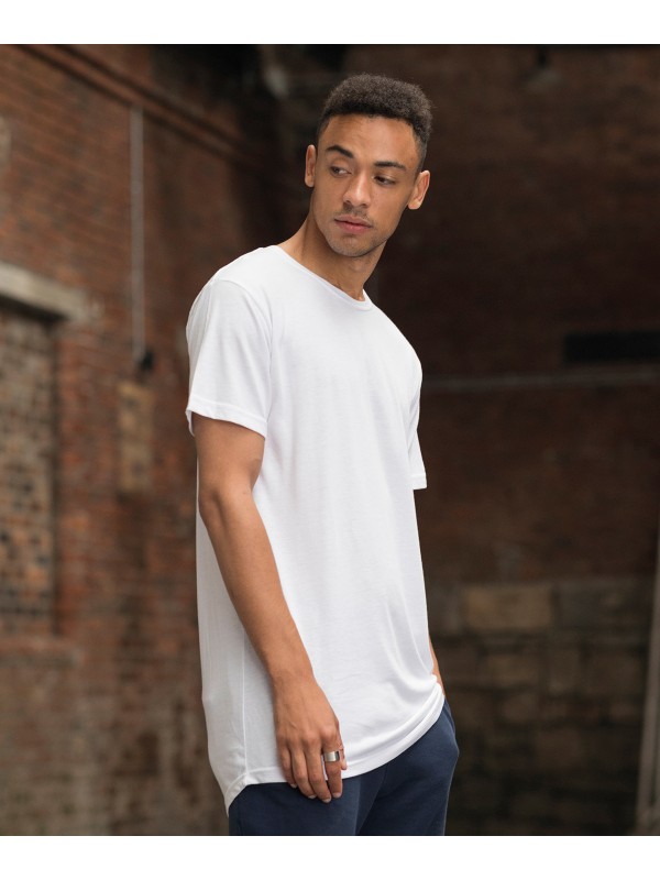 plain white longline t shirt