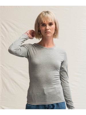 Plain Women's triblend T long sleeve T-shirts AWDIS JUST T'S 160 GSM