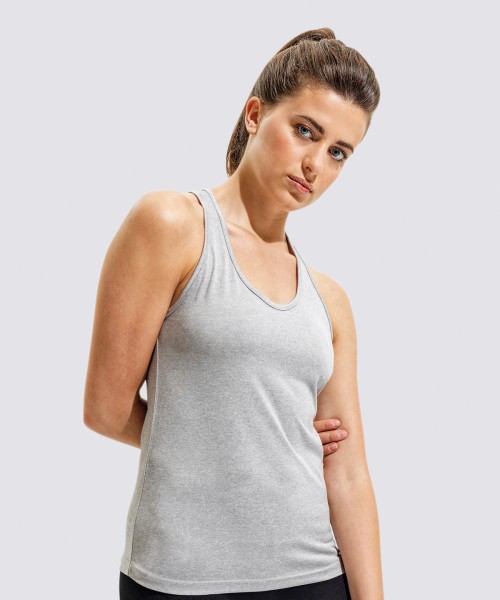 Plain Women's TriDri® yoga knot vest T-Shirts TriDri® 135 GSM