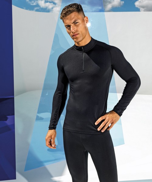 Plain TriDri® Seamless '3D fit' multi-sport performance zip top Tops TriDri® 70 GSM