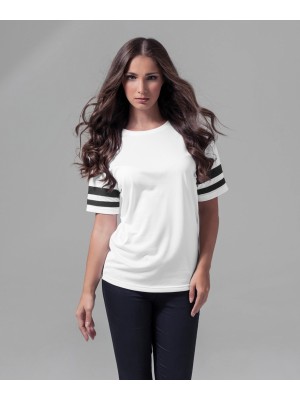 Plain Women's mesh stripe tee T-shirts Build Your Brand 130 GSM