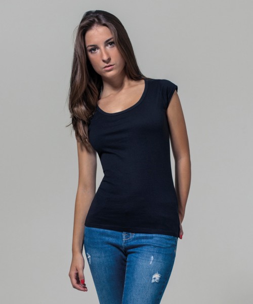 Plain Women's back cut tee T-shirts Build Your Brand 140 GSM