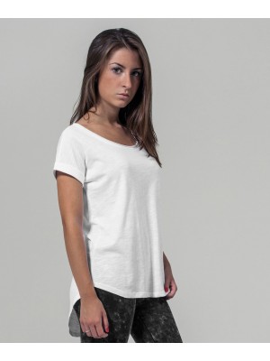 Plain Women's long slub tee  T-shirts Build Your Brand 140 GSM