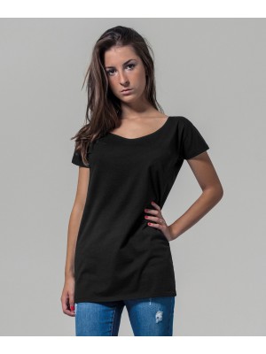 Plain Women's wide neck tee T-shirts Build Your Brand 140 GSM