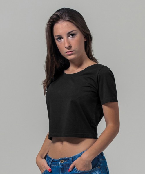 Plain Women's cropped tee T-shirts Build Your Brand 180 GSM