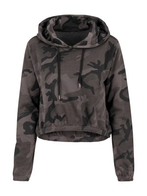 Plain Women's camo cropped hoodie  Hoodies Build Your Brand 250 GSM