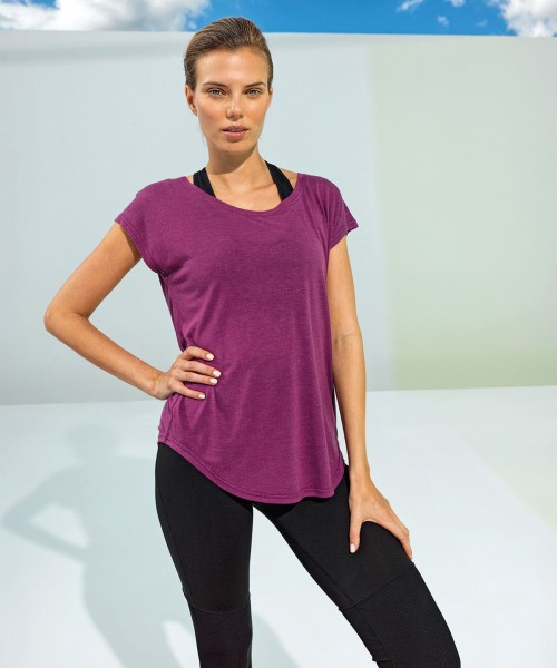 Plain Women's TriDri® yoga cap sleeve top Tops TriDri® 120 GSM