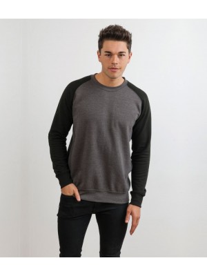 Plain Baseball Sweatshirt AWDis Just Hoods 280 GSM