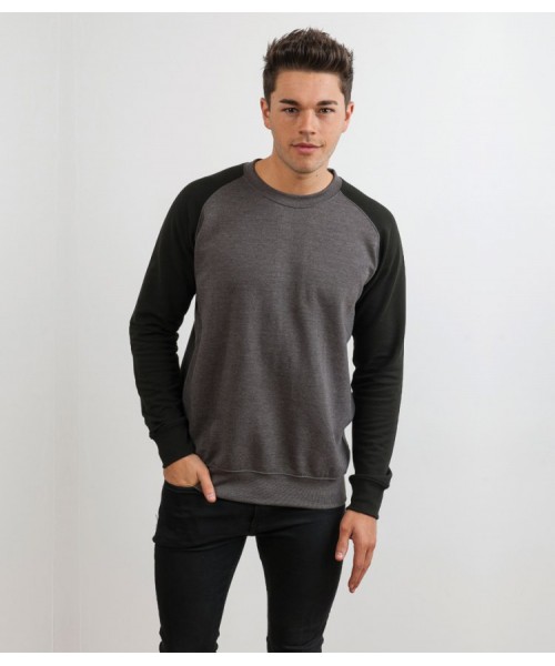 Plain Baseball Sweatshirt AWDis Just Hoods 280 GSM