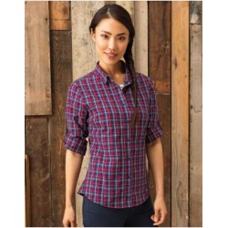 Plain PREMIERMulligan check cotton long sleeve SHIRT PREMIER 115 GSM