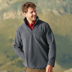 Plain Outdoor Fleece Zip Neck Fruit of the Loom 300 GSM