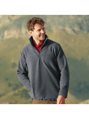 Plain Outdoor Fleece Zip Neck Fruit of the Loom 300 GSM