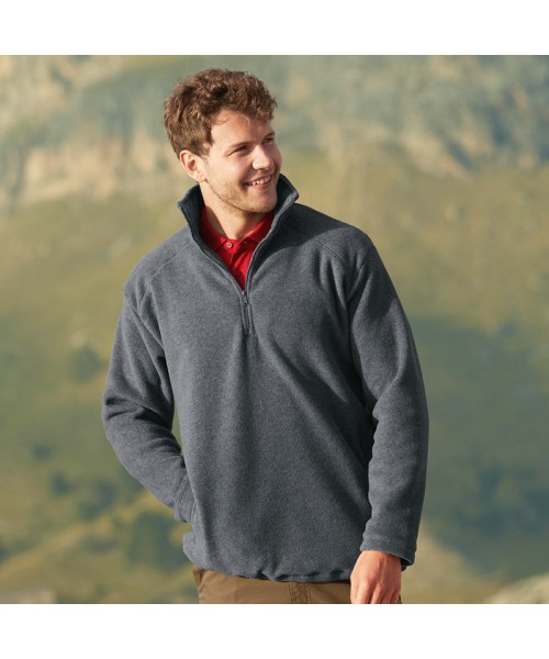 Plain Outdoor Fleece Zip Neck Fruit of the Loom 300 GSM