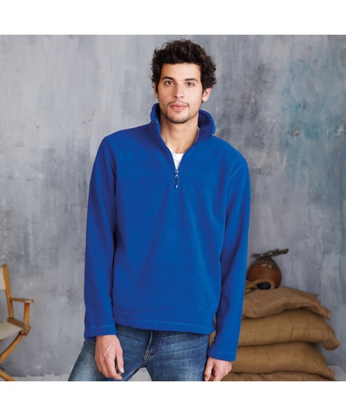 Plain Micro Fleece Enzo Zip Neck Kariban 300 GSM