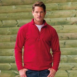 Plain Micro Fleece Zip Neck Russell 190 GSM