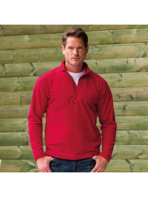 Plain Micro Fleece Zip Neck Russell 190 GSM