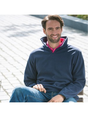 Plain Micro Fleece Zip Neck Inner Henbury 200 GSM