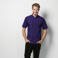 Plain Collar Shirt Short Sleeve Mandarin Kustom Kit 115 GSM