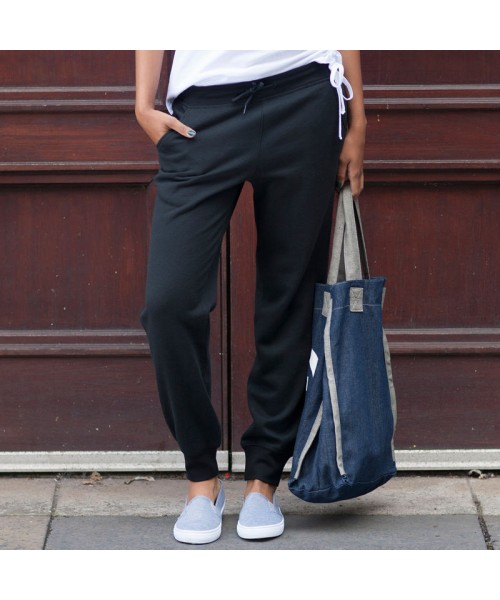 Plain Jog Pants Ladies Cuffed Skinnifit 250 GSM