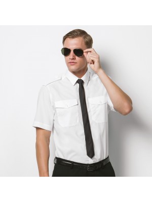 Plain Pilot Shirt Short Sleeve Kustom Kit 105 GSM